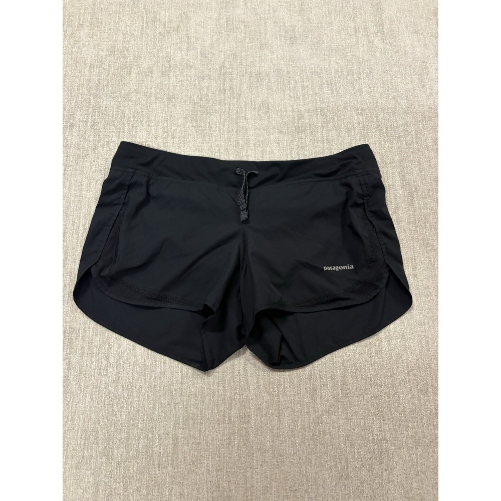 Patagonia Strider Pro Shorts Womens Size Medium Black Lined Running Athletic 3"